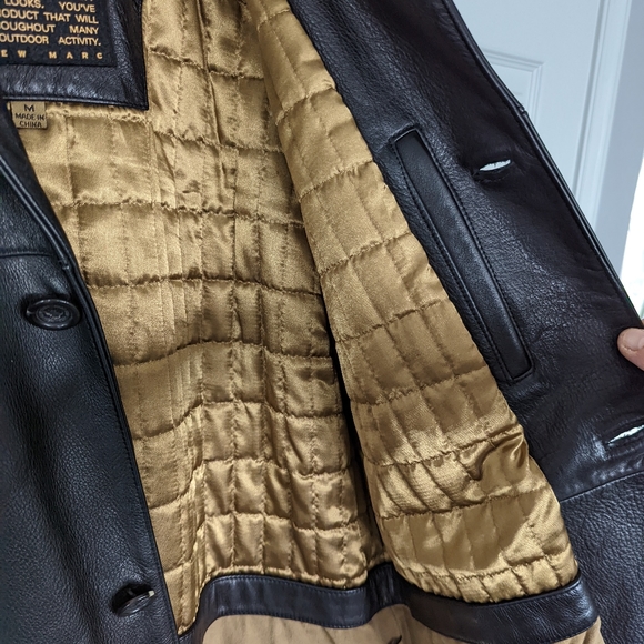 Andrew Marc 100% Genuine Leather Coat Black - Picture 3 of 5